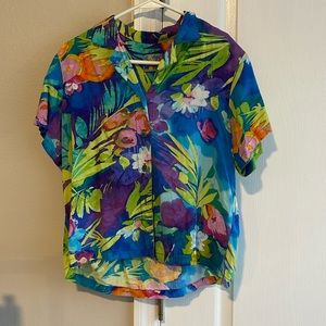 Vintage tropical button down shirt